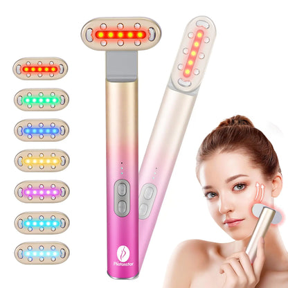 7-in-1 LED Light Therapy Wand for Face & Eyes